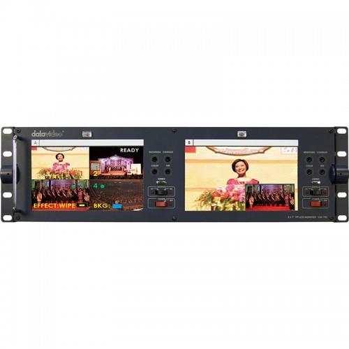 مجموعه 2 مانیتور 7 اینچ رکمونت Datavideo TLM-702 Dual 7in